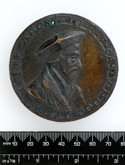 Gegoten medaille van bisschop Giovanni Battista Casalio, c.1526 door Antonio Vicentino